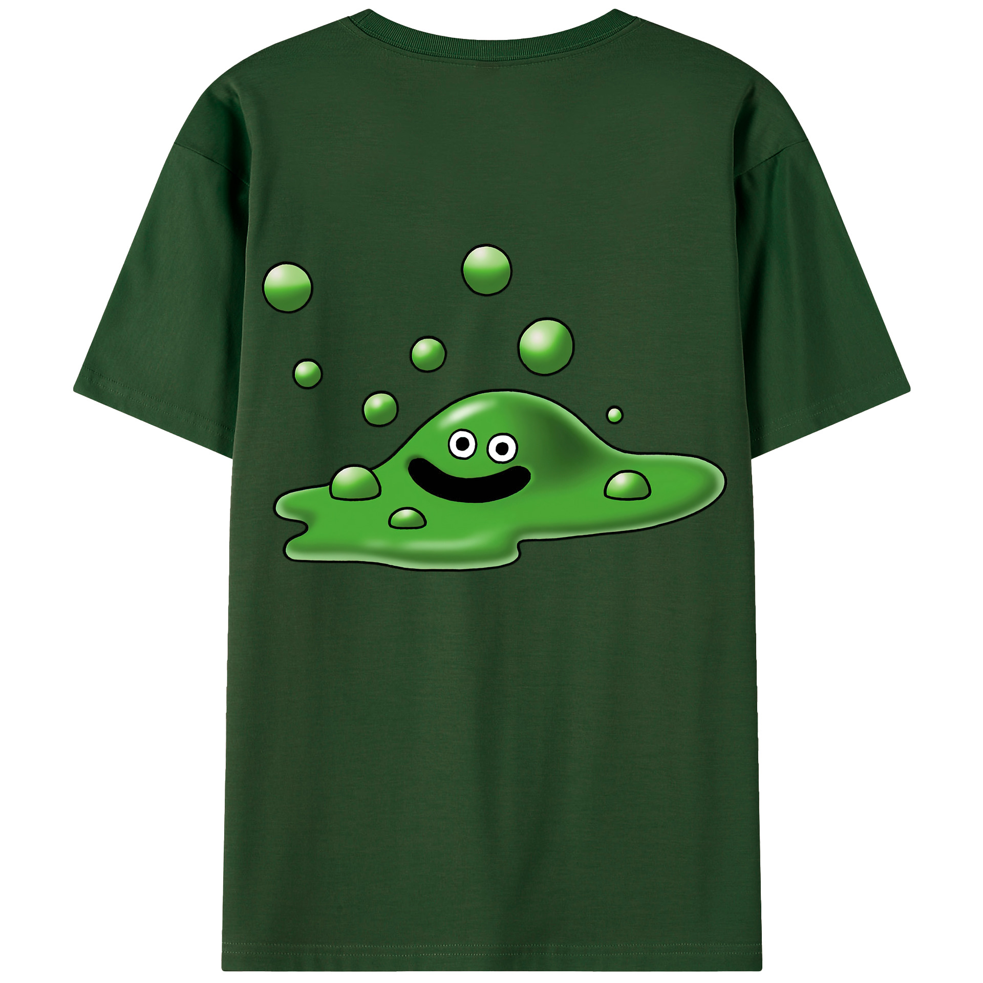 （画像用） ドラゴンクエスト Doragon Kuesuto Dragon Quest 綿100％半袖Tシャツ（背面プリント）